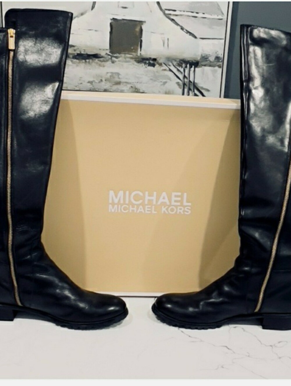 MK Over The Knee Black Boots